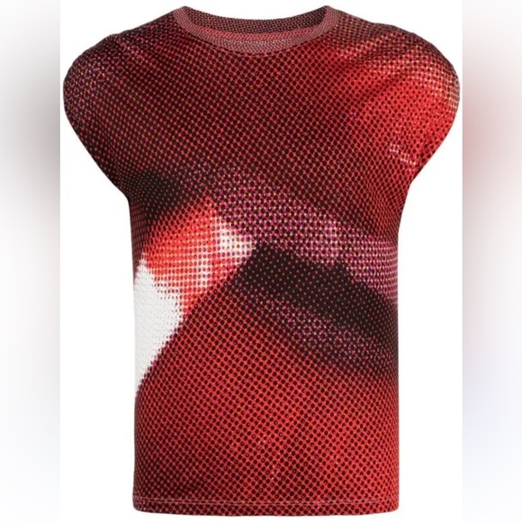 Zadig & Voltaire Red Graphic Short Sleeve Tee size S - Picture 5 of 10